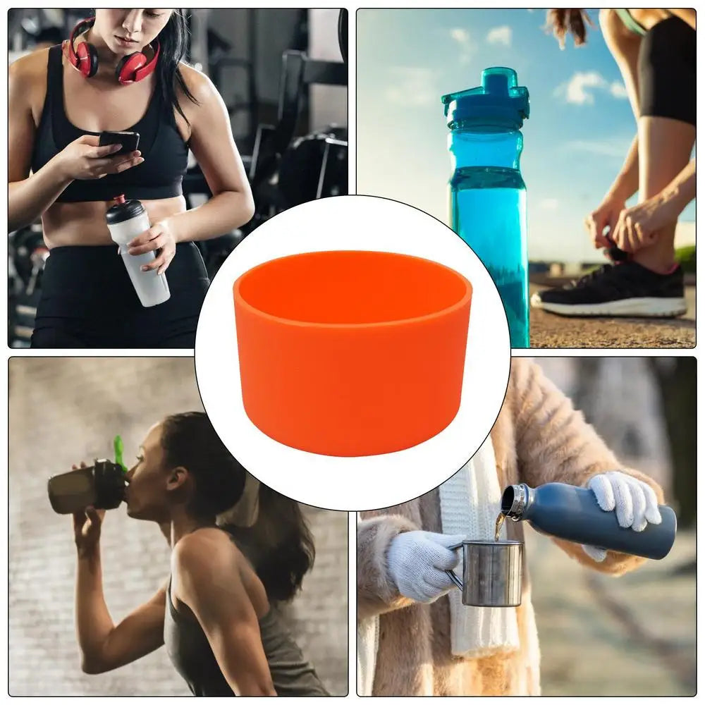 Water Bottle Silicone Boot Cover Silicone Water Bottle Boot Anti-Slip Bottom Cover Bottle Tumbler Boot Water Bottle Accessories