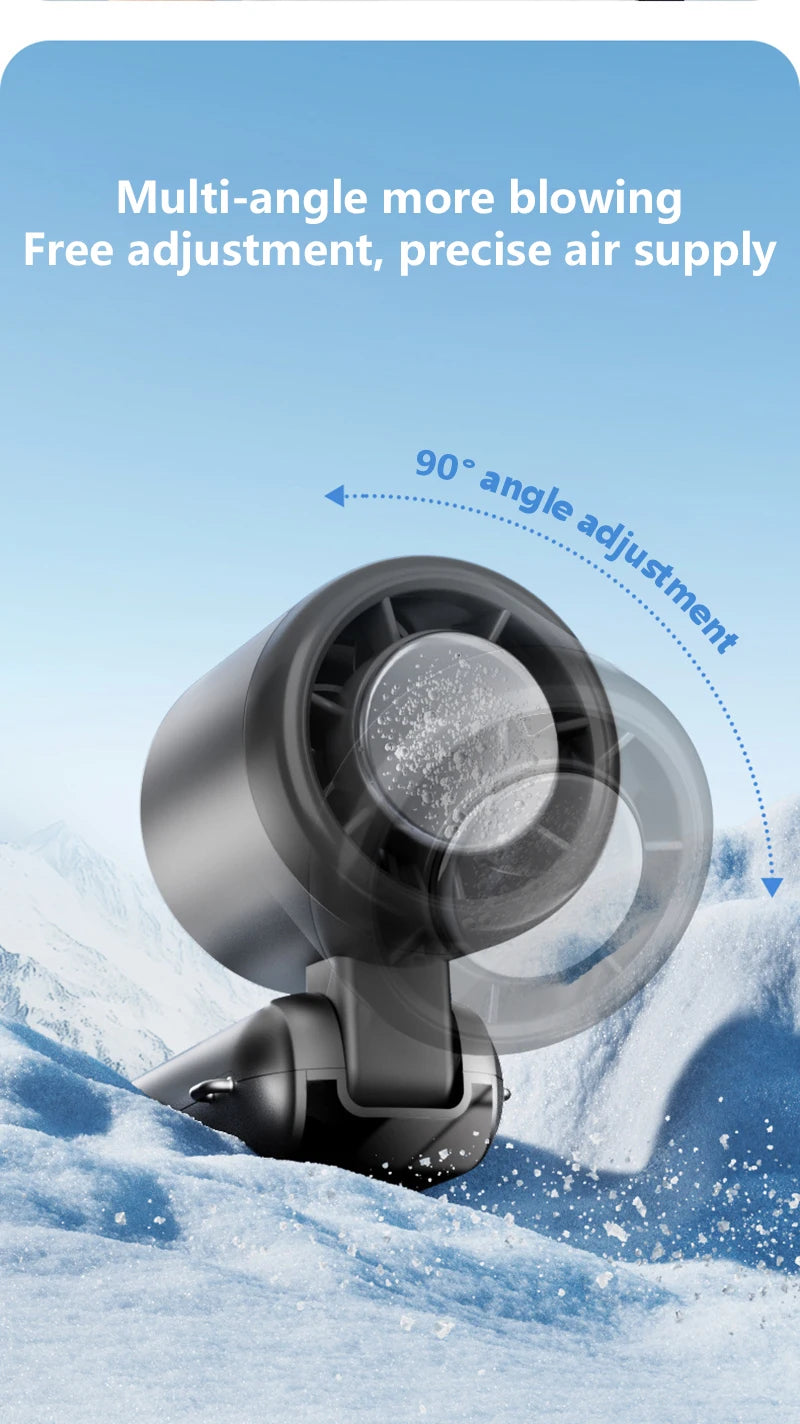 Xiaomi Refrigeration Handheld Electric Fan High-speed Violent Turbo Fan Folding Neck Hanging Ice Pack Small Fan Office Outdoor