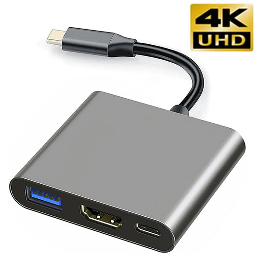 3 IN 1 USB HUB Male To Femal HDMI-compatible Adapter for PC Laptop Macbook USB 3.1 Type-C To USB 3.0 Charge Adapter Converter