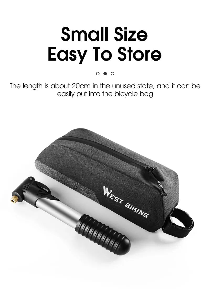 WEST BIKING Portable Mini Bicycle Pump Cycling Hand Air Pump Ball Tire Inflator Schrader Presta Valve MTB Road Bike Accessories