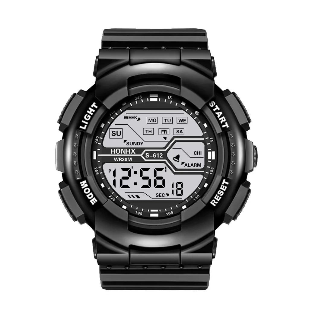 YIKAZE Men's Digital Electronic Watch Sports Glow 55mm Large Dial Student Outdoor Adventure Trend Multifunctional Watches Clock
