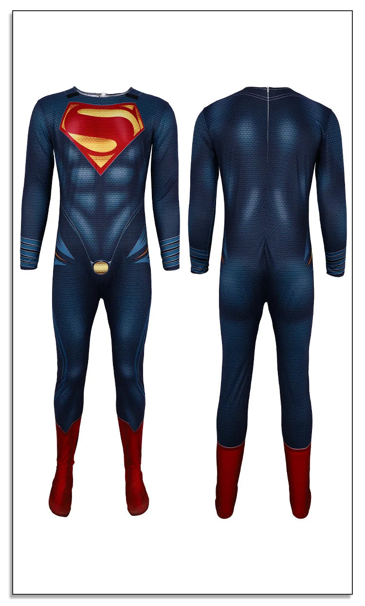 Superman Cosplay Costume Halloween Carnival Party Outfits Stage Performance Hero for Men Women Outfits