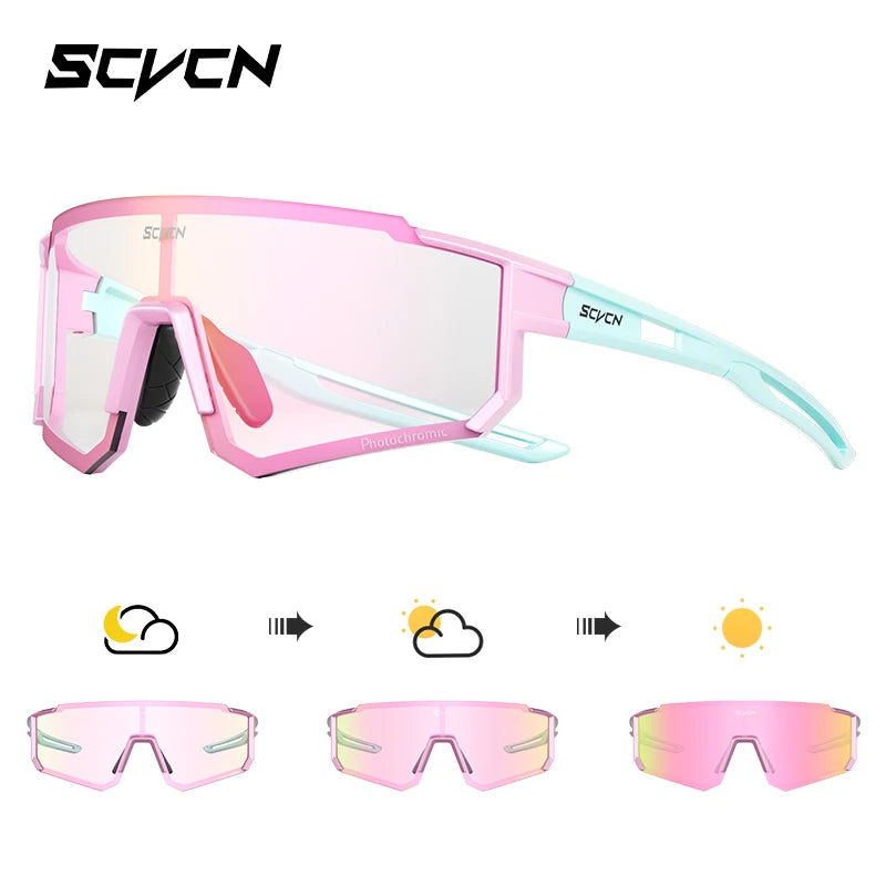 SCVCN Sunglasses for Men Sport Cycling Glasses Bike Mountain Bicycle Hiking Camping Golf UV400 Protection Glasses Women Baseball