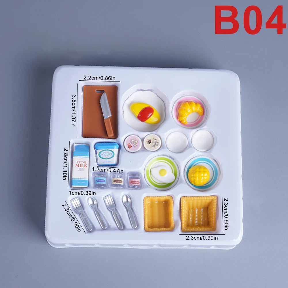 1:12Dollhouse Miniature Furniture Toys Set DIY Forest Family Kids Girls Pretend Play Furniture Toys Gift for Christmas Birthday
