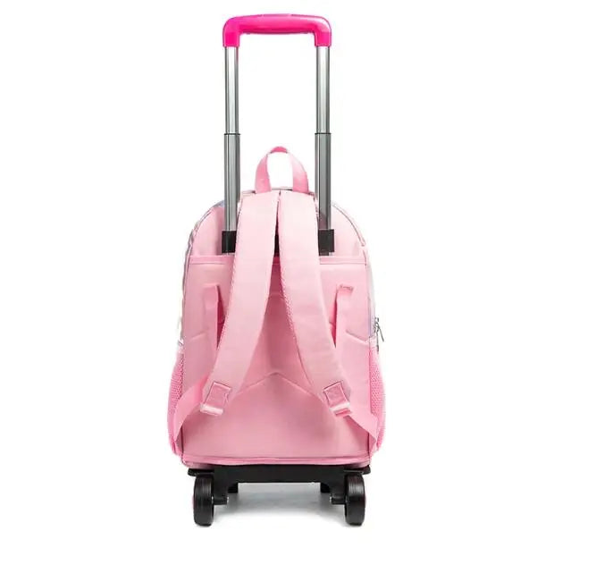 School Wheeled backpack Bag School bag with wheels Trolley Satchel bag Kids School Rolling backpack for girls School Trolley Bag