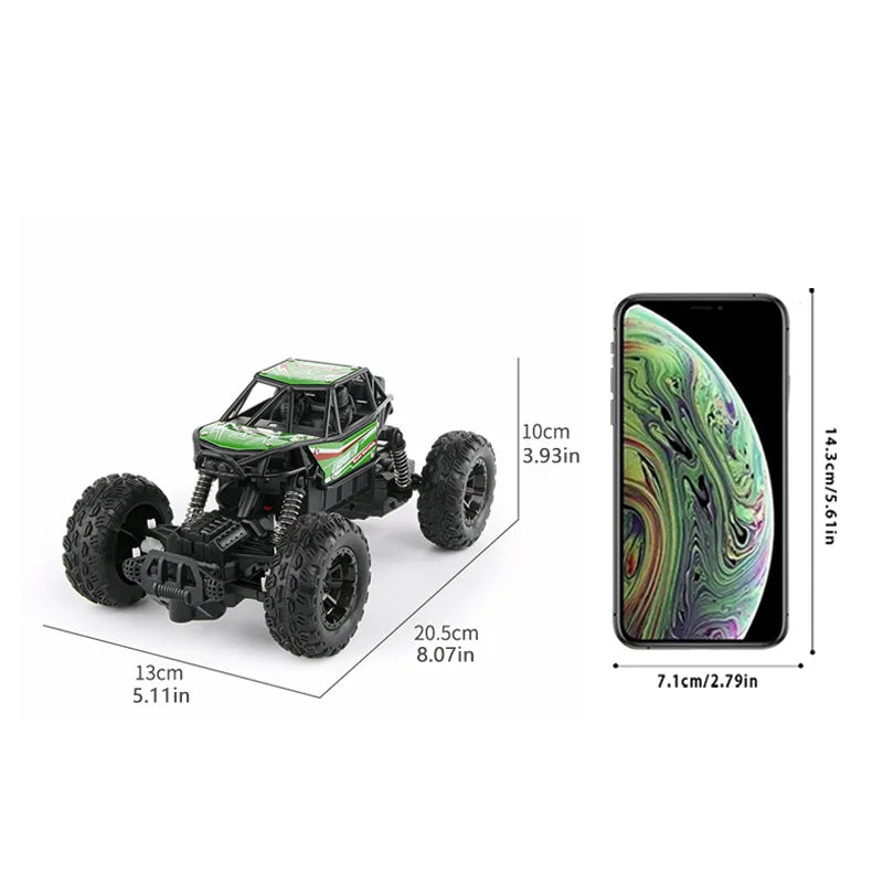 Remote-controlled off-road vehicle high-speed four-wheel drive climbing charging electric car alloy children's toy Remote car