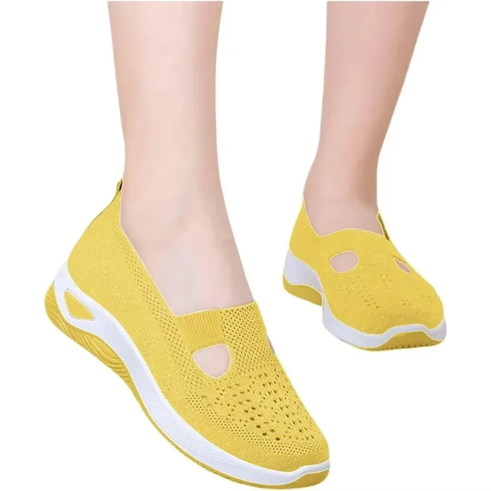 Orthopedic Shoes for Women Walking Shoes Slip On Arch Support Memory Foam Breathable Sneakers Summer Comfortable Casual Trainers - Belvar