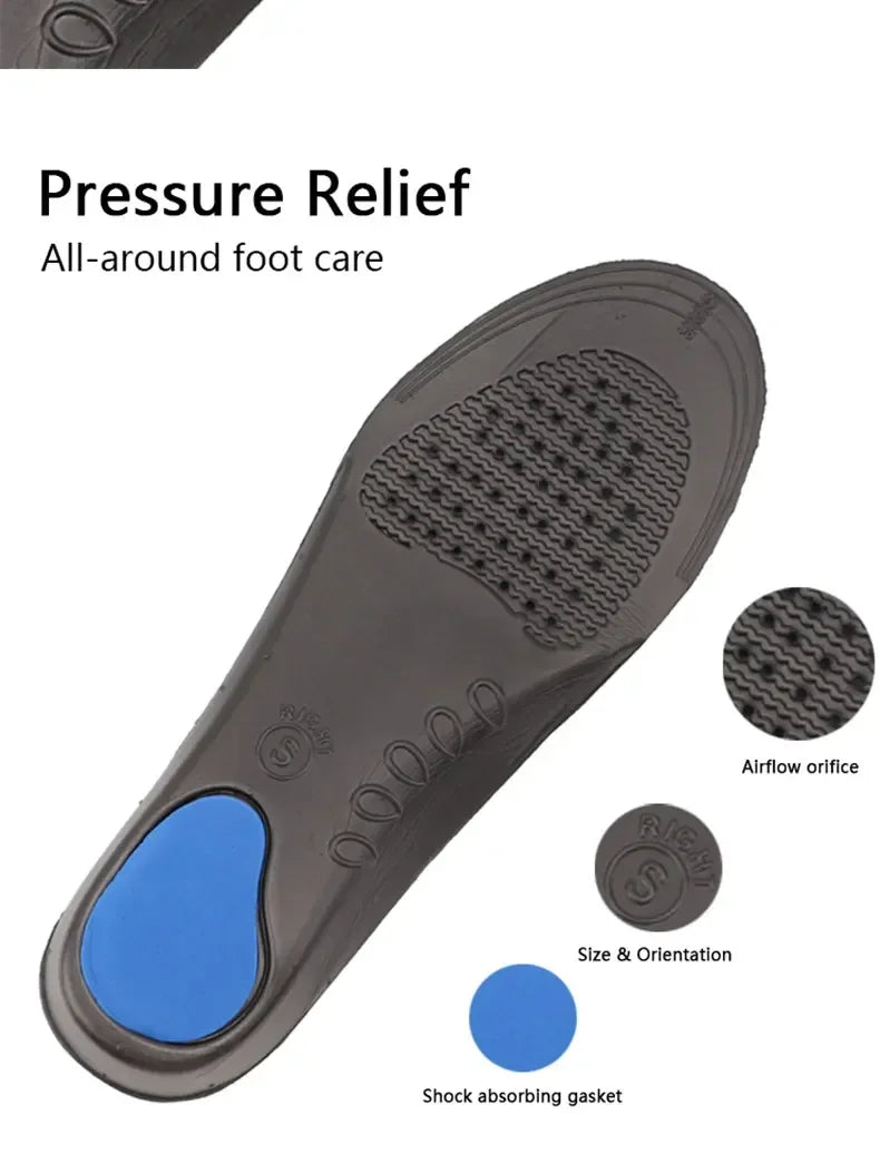 1Pair Sneakers Insoles Arch Support Orthopedic Shoes Insole for Feet Shock absorbing Shoe Pads Comfort Shoe Sole