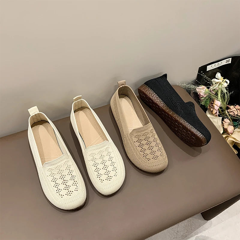 shoes woman 2025  shoes woman 2025  women's sneakers free shippiing shoes  Summer breathable knitted casual shoes