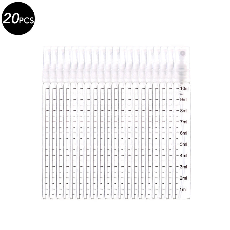 10/20/50PCS 3ml 5ml 10ml Perfume Refillable Spray Bottle Portable Glass Atomizer Container Small Sample With Dispenser Tool