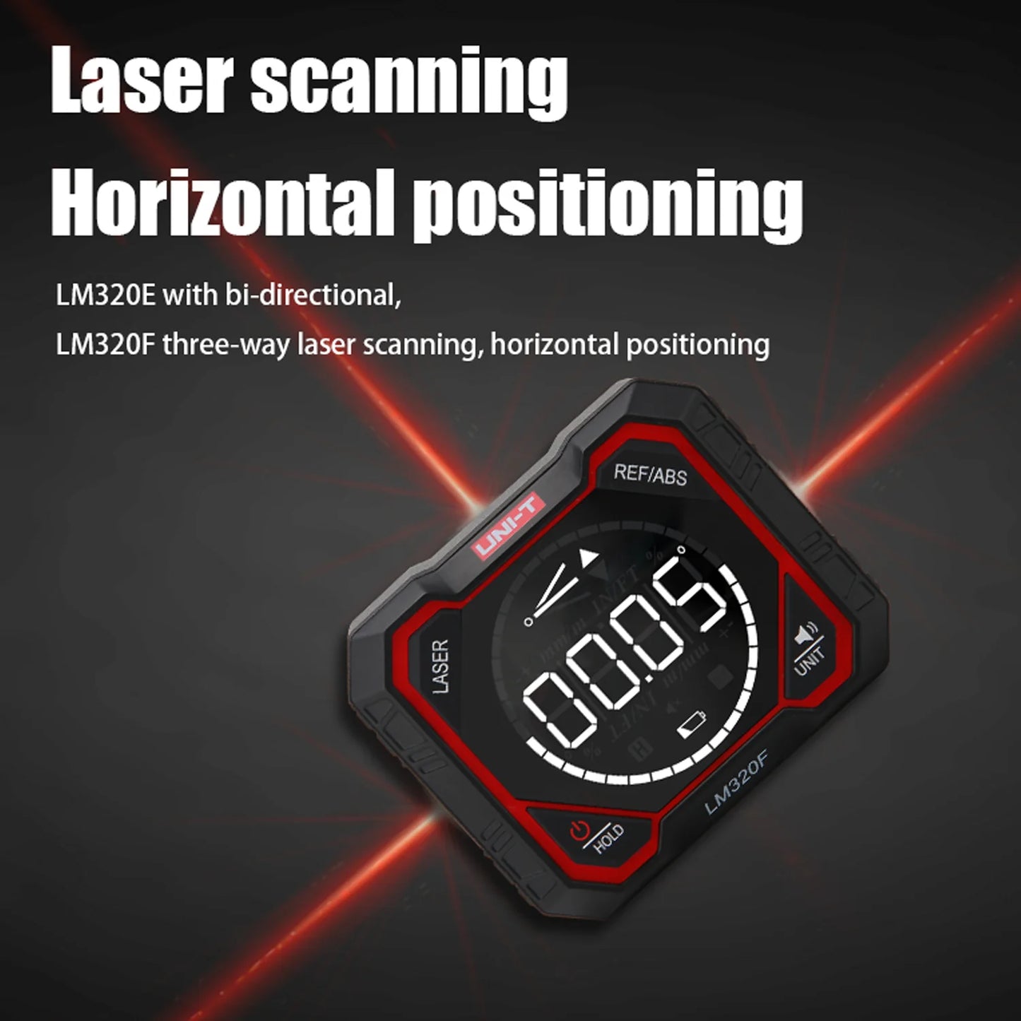 UNI-T LM320D LM320E LM320F Laser Inclinometer Digital Angel Meter with Absolute Relative Angle Measurement Magnetic Inclinometer