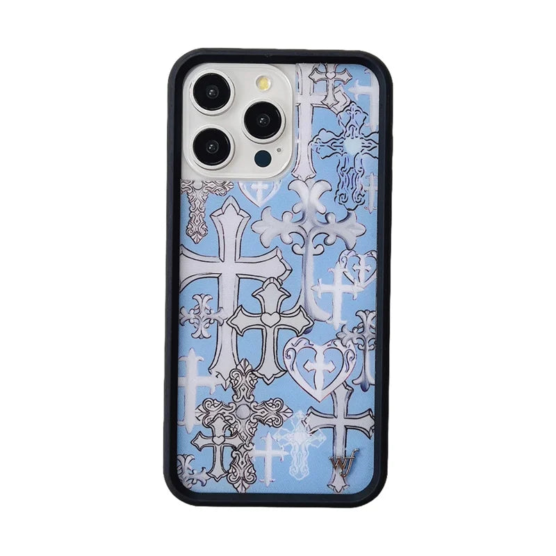Wildflower wf Wild Flower Bones ice skates Phone Case for iPhone 15 14 13 12 16 Pro Max Plus 16pro 3D WF Metal Cover Funda