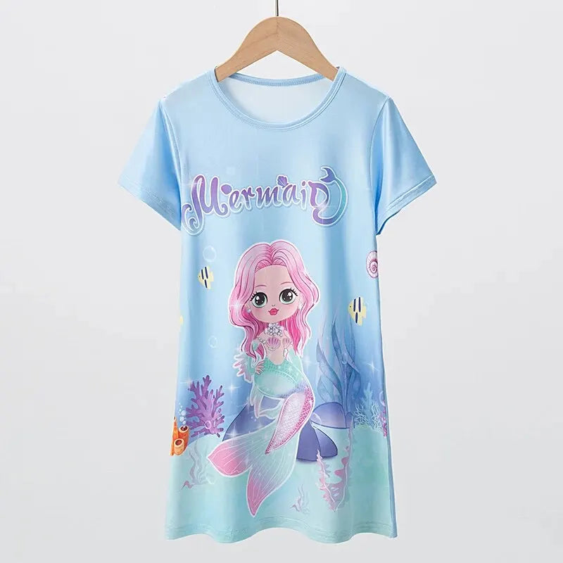 1/2 Piece Summer Children's Dress Girl Sweet And Lovely Casual Fashion Dress Comfortable And Versatile Knee-length Home Dress