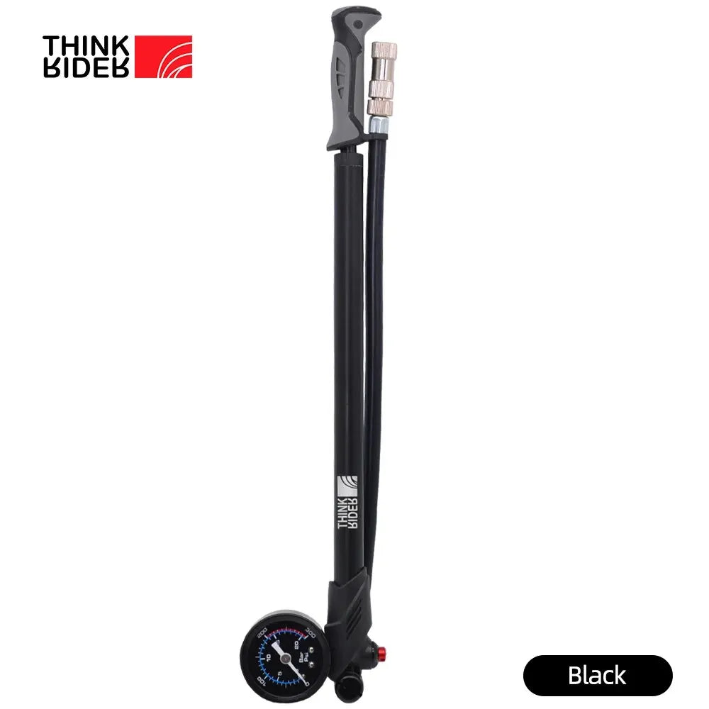 ThinkRider Portable High-pressure 300psi Bike Air Pump with Gauge for Fork & Rear Suspension Shock Absorber Mountain Bicycle