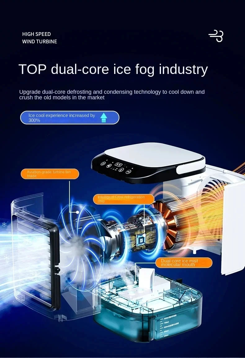 USB desktop fan mini water cooling fan small air conditioning office dormitory spray humidification fan cooler large water tank