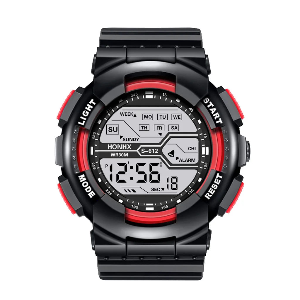 YIKAZE Men's Digital Electronic Watch Sports Glow 55mm Large Dial Student Outdoor Adventure Trend Multifunctional Watches Clock