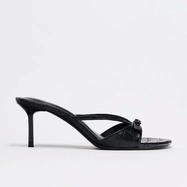 Women's High Heels Slippers Designer Heeled Shoes 2025 Summer Fashion Sandals Pumps Shallow Sexy Slides Stilettos Mujer Zapatos - Belvar