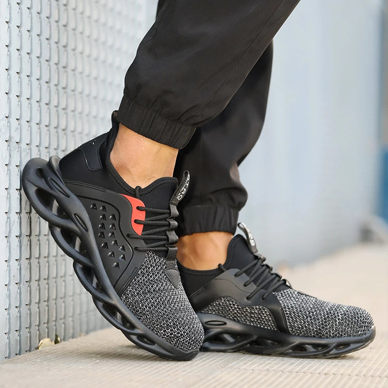 Steel Toe Work Shoes Breathable Working Shoes Women Man Safety Shoes Lightweight Puncture-Proof Boots Indestructible soles