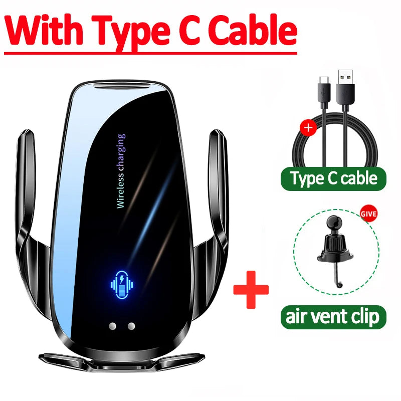 30W Car Wireless Charger Automatic Car Phone Holder Infrared Induction for iPhone 14 13 12 Xiaomi Samsung Fast Charging Station