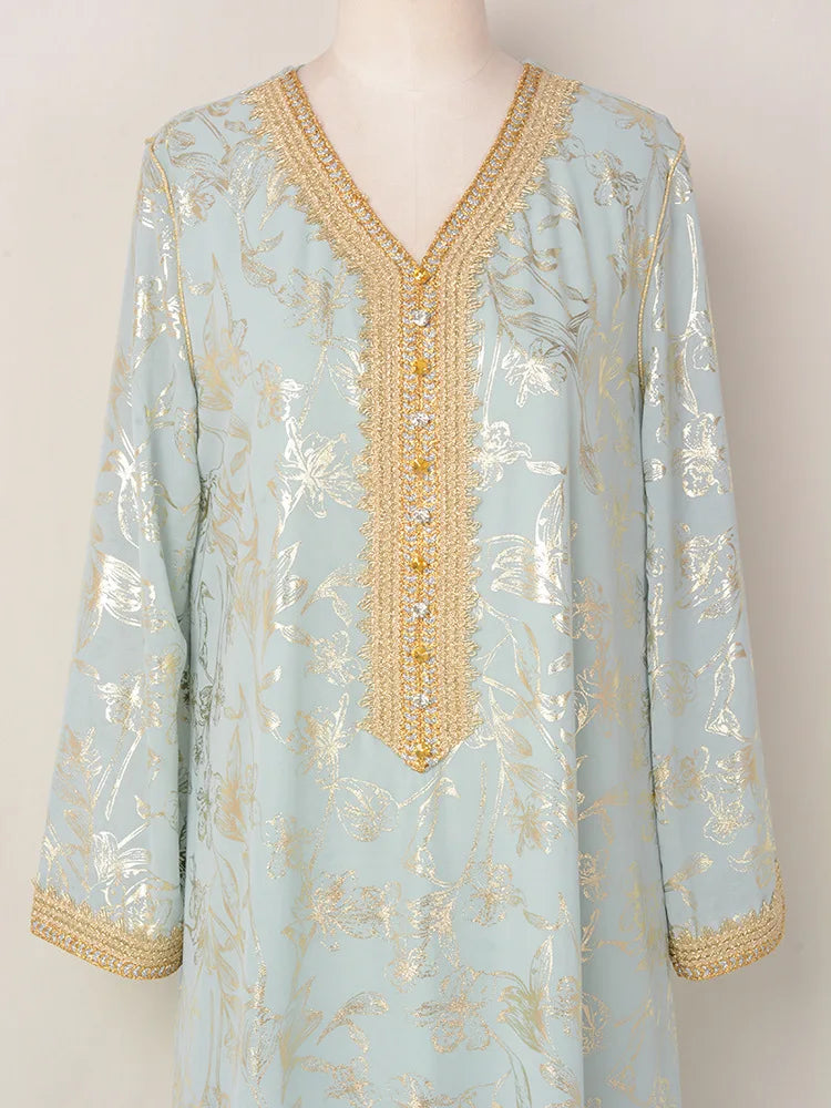 Women Dress Middle East Flower Fashion New Muslim Dubai Abaya Turkey Robes Fashion Abaya Moroccan Kaftan Vistidos Musulmana