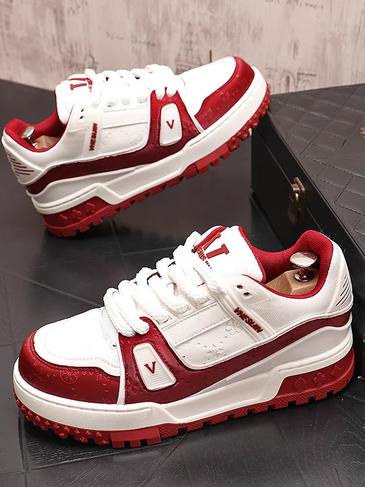 Designer Wedding Party Shoes Autumn Fashion Casual Sneakers Round Toe Thick Bottom Walking Office Leisure Loafers - Belvar