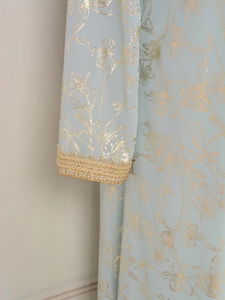 Women Dress Middle East Flower Fashion New Muslim Dubai Abaya Turkey Robes Fashion Abaya Moroccan Kaftan Vistidos Musulmana