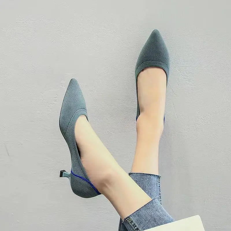 Women's high heels shoes  2025 new spring  / autumn / fashion beautiful breathable sweat absorbing comfortable shallow mouth p - Belvar