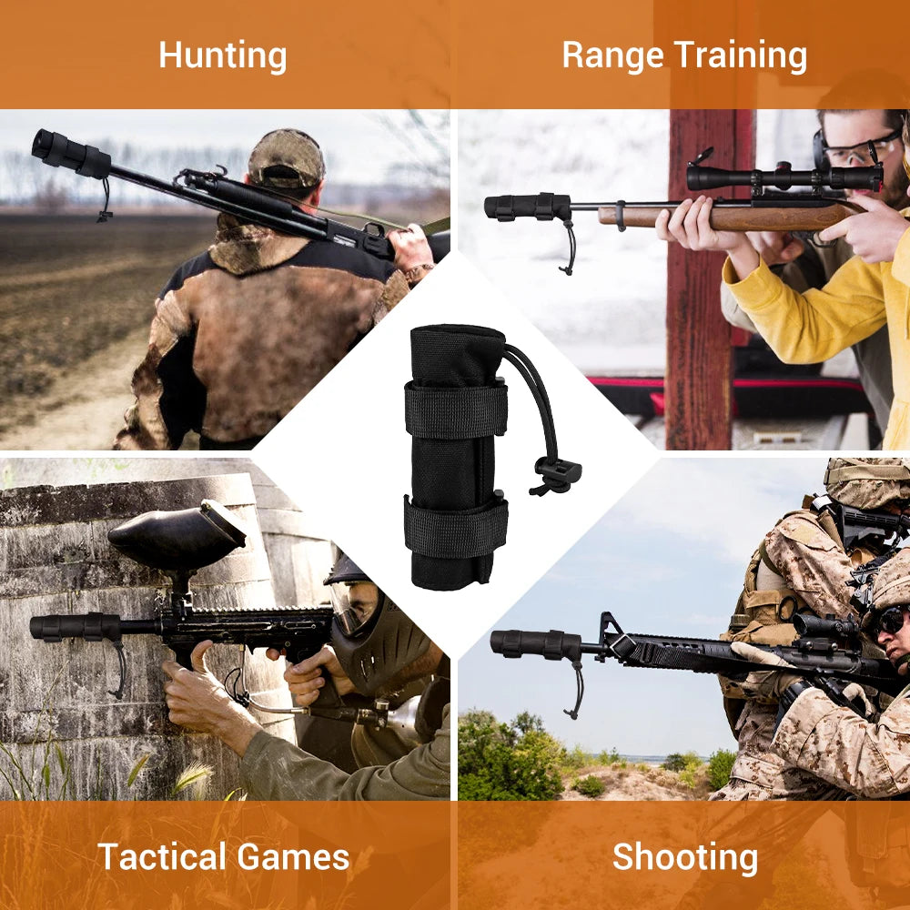 22/18/14.5cm Tactical Airsoft Suppressor Cover Airsoft Barrel Protector Cover Case Rifle Accessories for Hunting Shooting