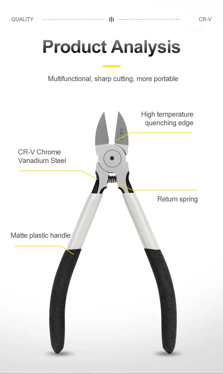 Professional cutting pliers Electronic pliers Diagonal pliers Side cutters Cable burr pliers DIY jewelry pliers Repair hand tool