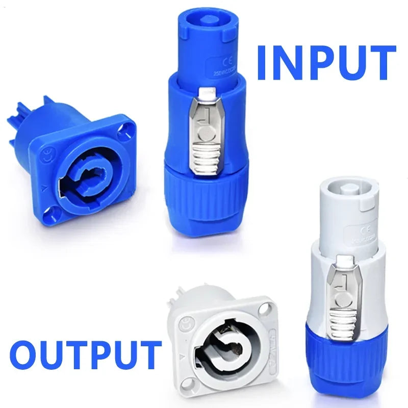 10Pcs 3Pin Speakon Power Connector Male Plug Socket Adapter for XRL Audio Speaker NAC3FCA NAC3FCB NAC3MPA 20A 250V