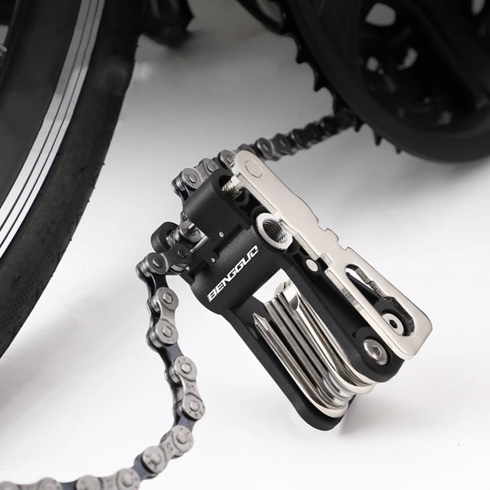 18-in-1 Bicycle CO2 Cylinder Pump Gas Nozzle Schrader & Presta Valve Bike Fast Inflator Inflatable Head for Mountain Road Bikes