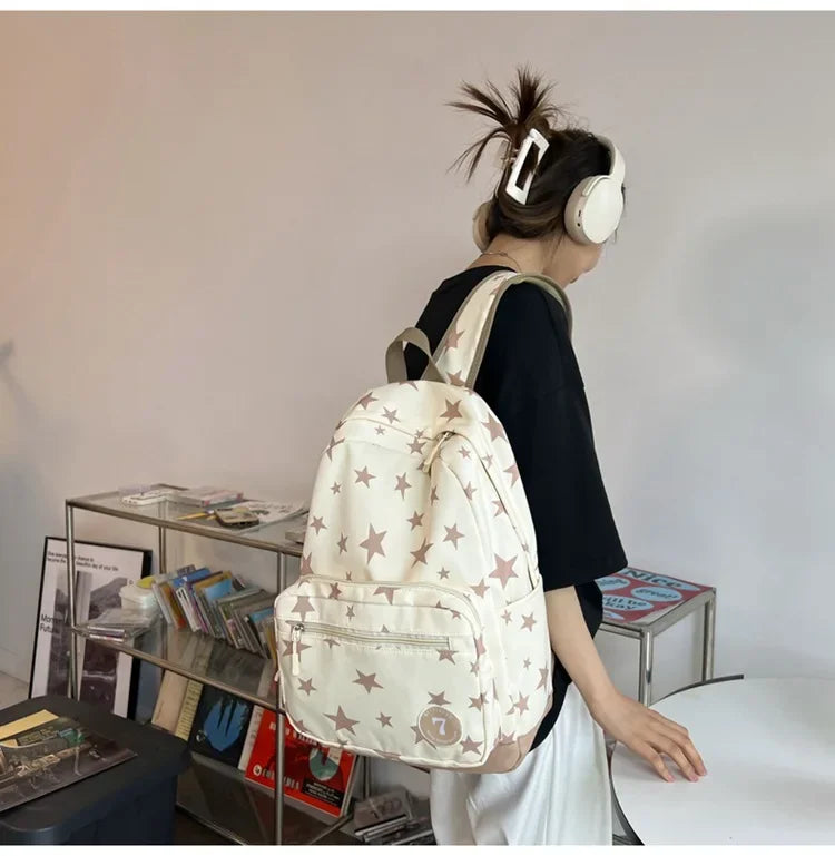 Star Backpack for Women Men 17 Inch Star Laptop Backpack College Bag Cute Travel Backpack Student Back To School Casual Bookbag