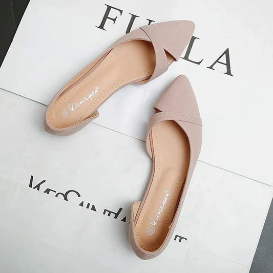 Shoes for Women Evening Woman Flats Pointed Toe Pink Slip-on Popular Elegant and Fashionable Summer 2024 High Quality Fashion 39 - Belvar