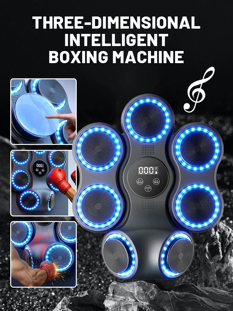 2025 New Music Boxing Machine Bluetooth Adult Electronic Wall Target HookPunch Equipment Target Wall Mounted Gym Home Equipment