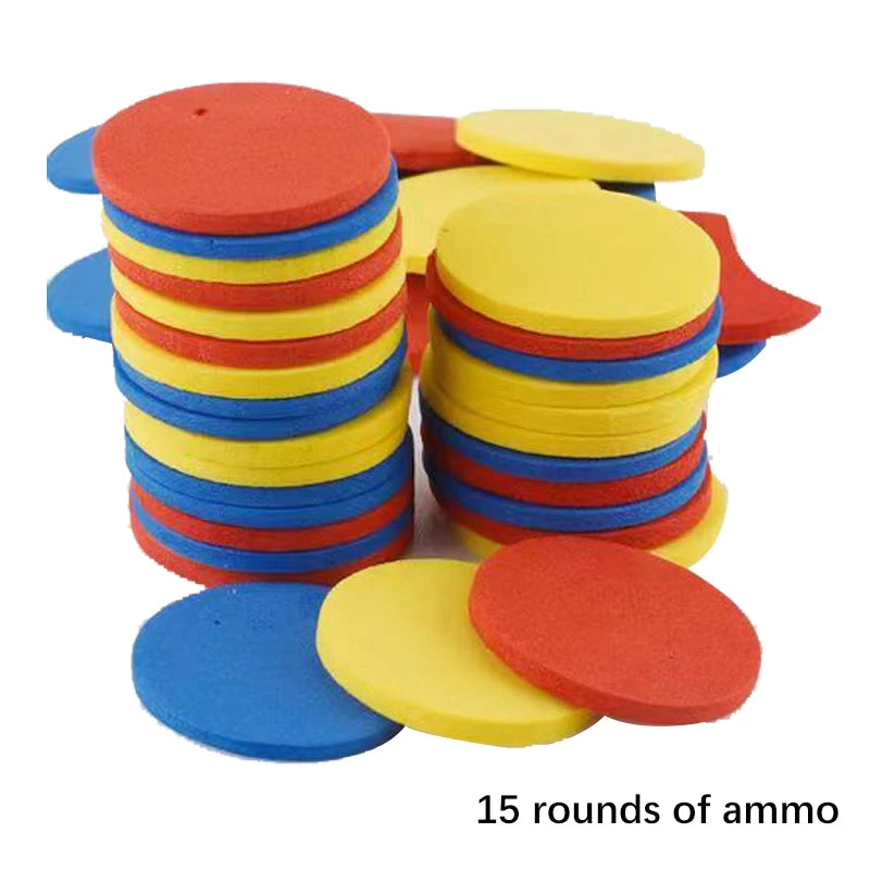 Soft Bullet Toy Gun Children's Flying Gun Toy Safety EVA Soft Bullet Foam Disc Launcher Gun Parent-Child Interaction Games Toys