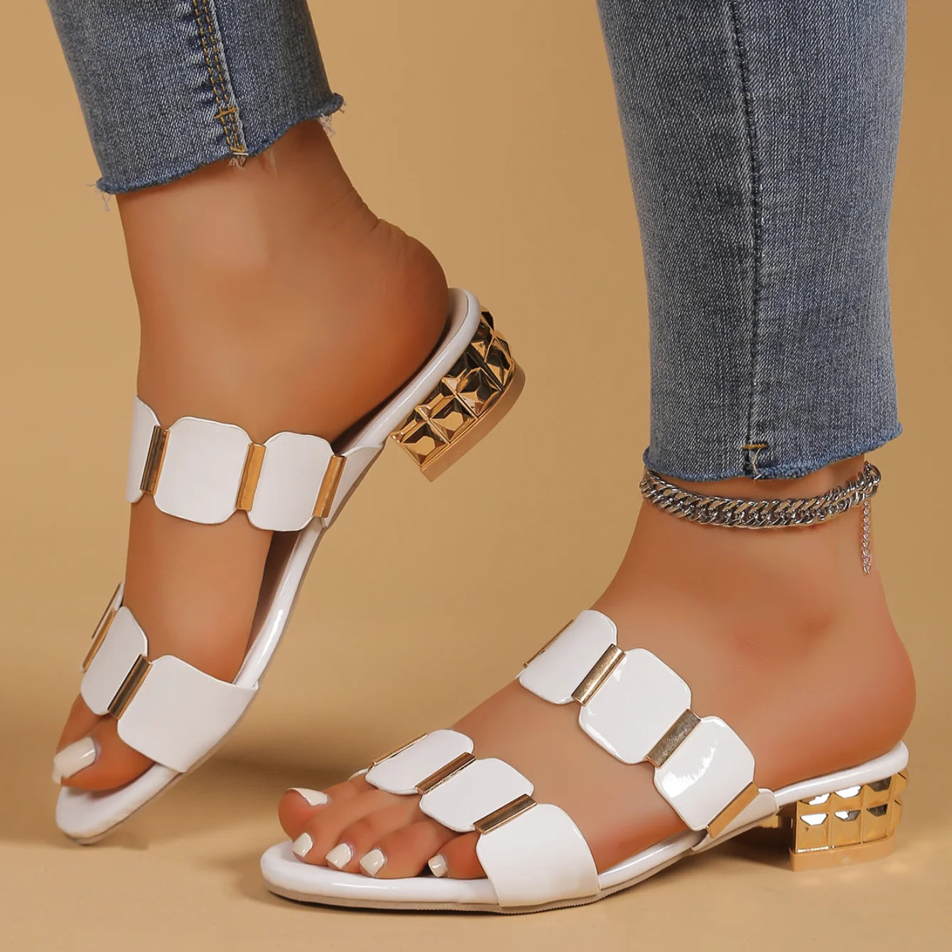 Shoes for Women Fashion Spring Summer Women High Heels Sandals Lady New Sexy Comfortable Lightweight Sandals Sandalias De Mujer