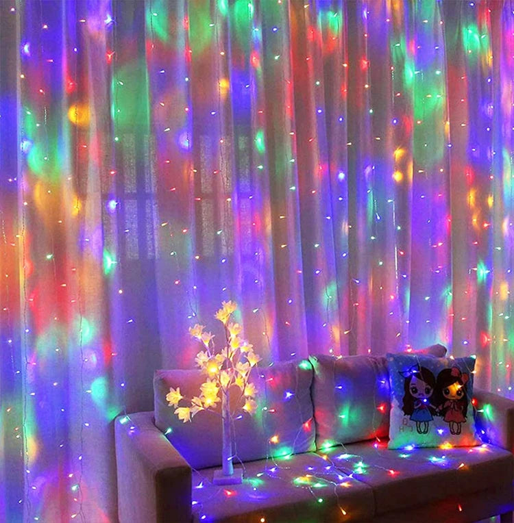 3M 300 LED Curtain String Light Garland Party Backdrop Adult Kids Birthday Wedding Decoration Bachelorette Anniversary Supplies