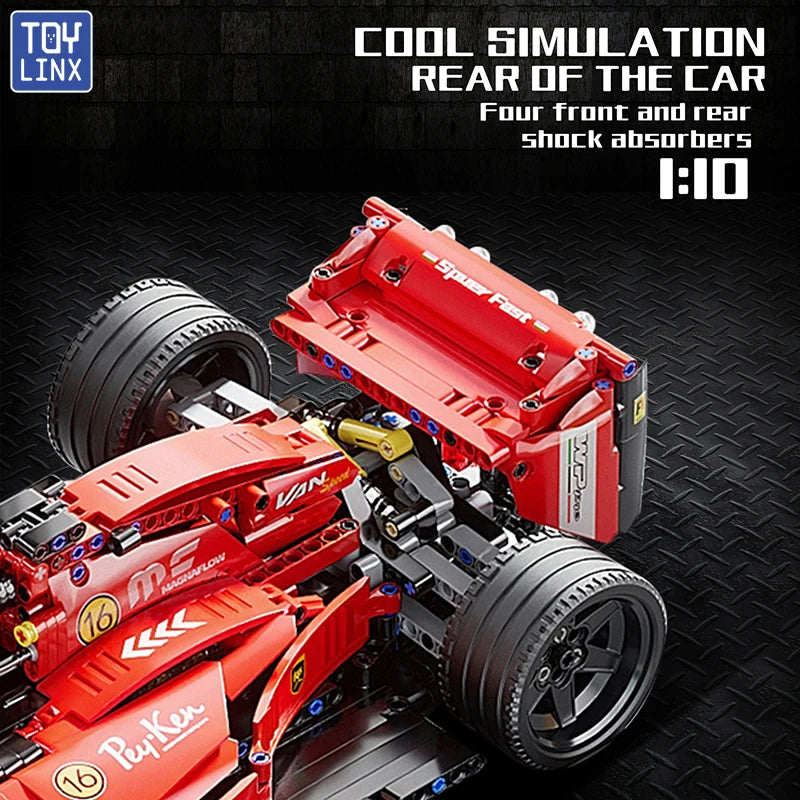 ToylinX F1 RC Race Cars Building Sets MOC Remote Control Building Blocks Car Cool Collectible Model Car Kits Toys Christmas Gift