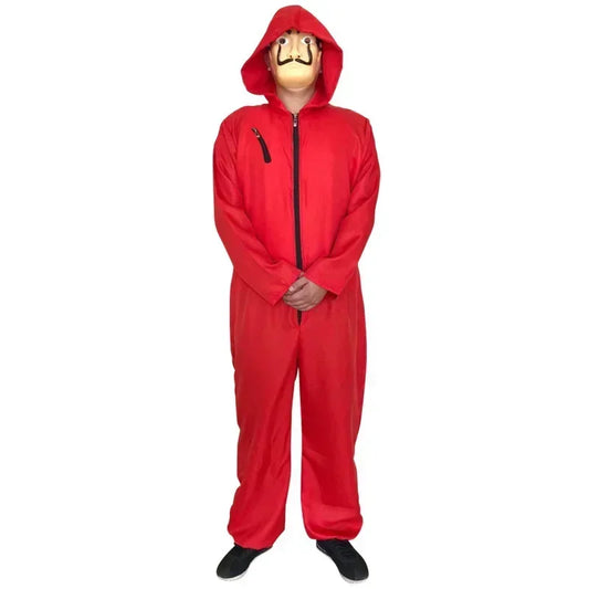 2025halloween Anime Salvador Dali Cosplay Kostuum Halloween Rode Jumpsuit Carnaval Party Cos Kostuum Kostuum Pak Voor Kind