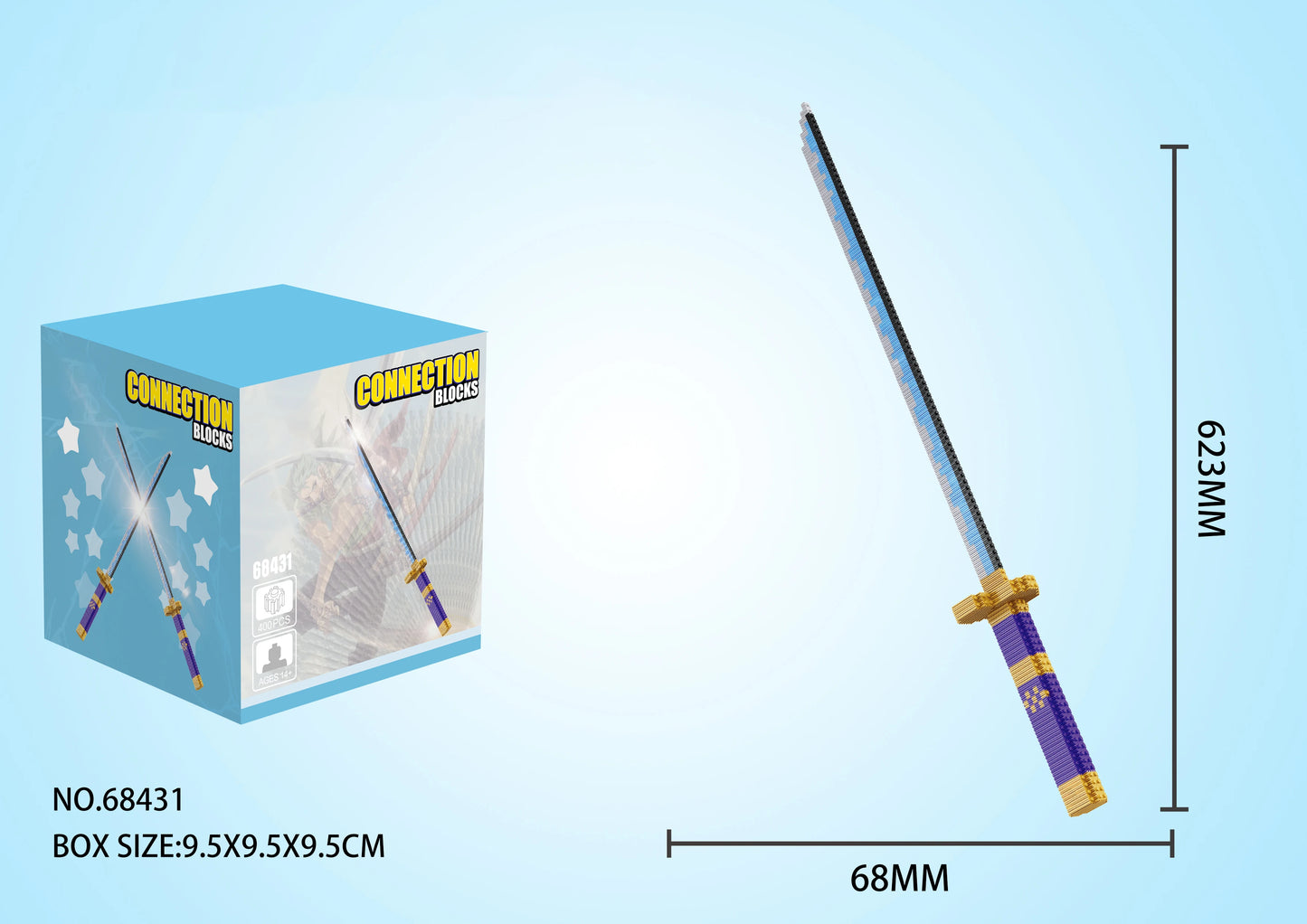 Samurai Sword Building Blocks Ninja Blade Katana Japanese Anime Butterfly Nichirin Knife Bricks Children Toys for Adult