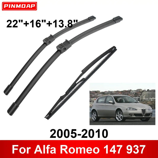 1/2/3/4/6PCS Car Wiper For Alfa Romeo 147 937 2005-2010 Front Rear Wiper Blades Brushes Cutter Auto Accessories 2007 2008 2009