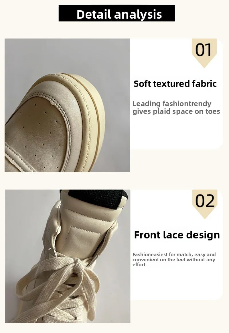 Shoes for Women Women's Ankle Boots Trendy Retro High-top Women's Shoes Fashion Casual Chunky Platform Luxury Designer Sneakers - Belvar
