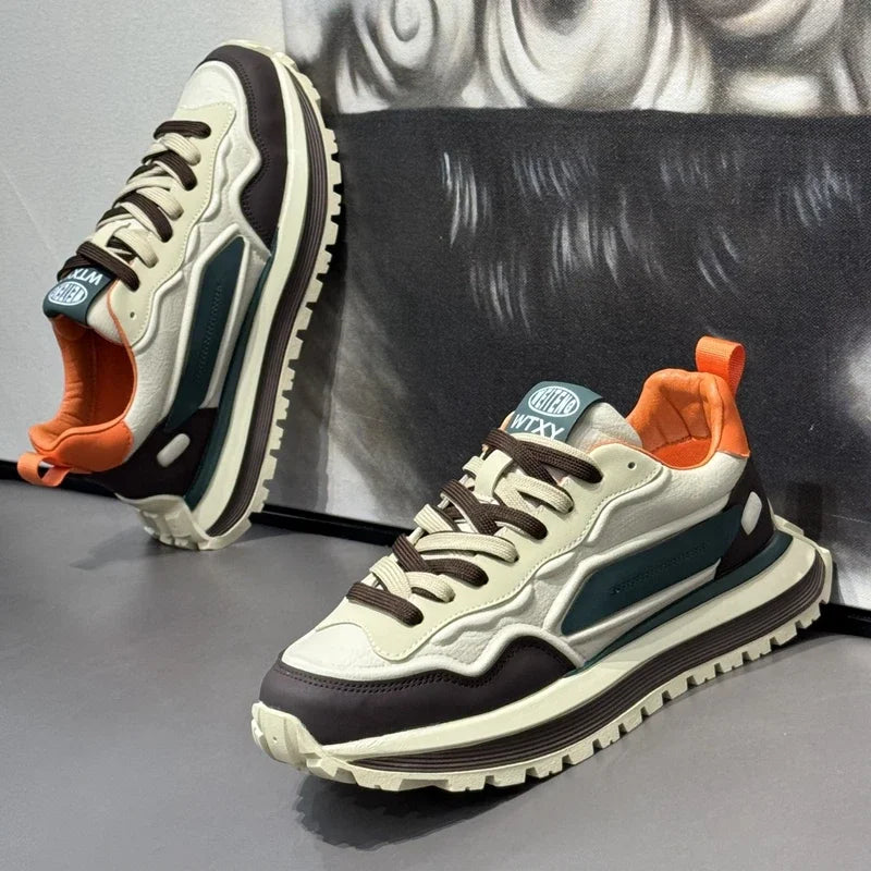 Men's Sneakers Shoes for Men Platform Sports Shoes Sports and Leisure Casual Sneaker Non-slip Fashion Wear-resistant Loafers - Belvar