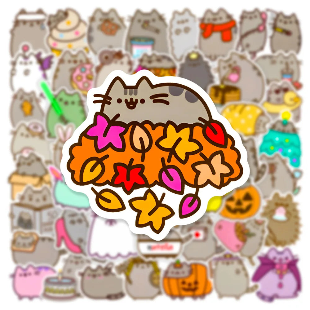 10/30/50PCS Chunky Cat Cute Animal Cartoon Stickers Decorative Stationery Scrapbook Notebook Phone Diary Kawaii Decals Sticker