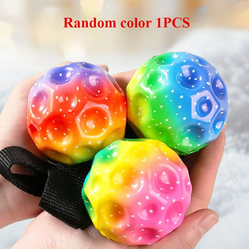 Unpress Toys Wrist High Elastic Hole Hole Moon Stone Foam Swing Ball Children Adult Sports Gifts