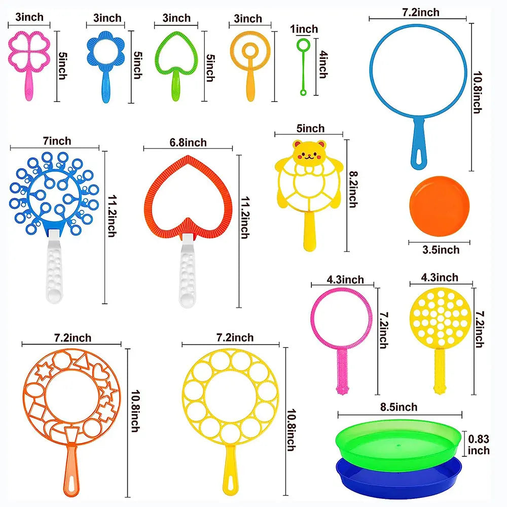 3/7Pcs Bubble Blowing Tools Soap Bubble Stick Set Bubble Blowing Toys Outdoor Kids Fun Toys Family Interactive Toys
