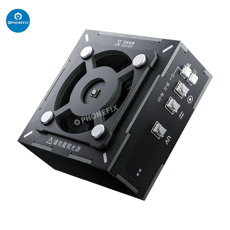 Qianli Mega-Idea Cooling Fans with UV Curing Lamp for Mobile Phone Motherboard Chip Repair 3W Power UV Curing Light Turbo Fan