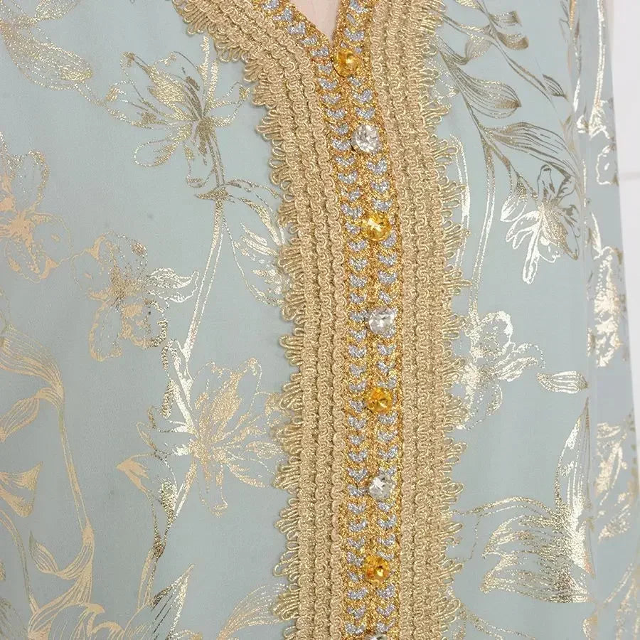 Women Dress Middle East Flower Fashion New Muslim Dubai Abaya Turkey Robes Fashion Abaya Moroccan Kaftan Vistidos Musulmana
