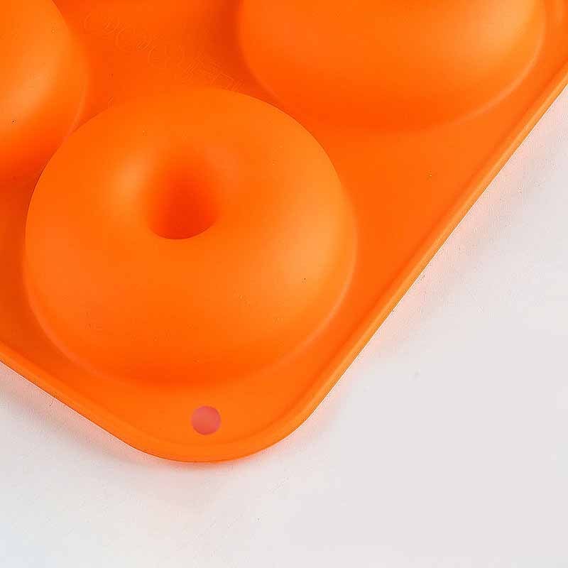 Silicone Mold For 6 Round Chocolate Donuts