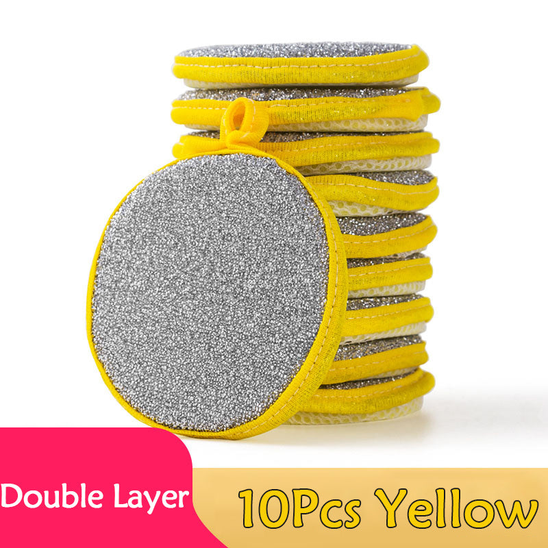 [Dishwashing Sponge] 5/10pcs Double Side Dishwashing Sponge - Pan Pot Dish Wash Sponges - Household Cleaning Tools - Kitchen Tableware - Dish Washing Brush